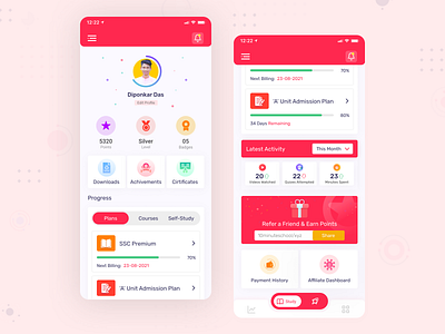 E-Learning/Education App app ui courses design system e learning education education app educational event learning platform minimal minimal mobile app online school progress reading app students study app ui uiux user experience userinterface