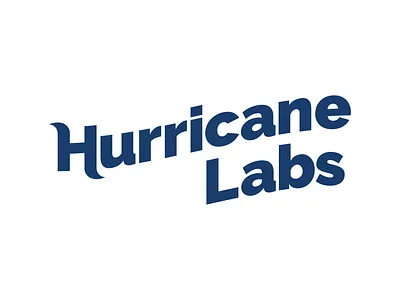 Hurricane Labs Logo brand design branding curvy type design dynamic type eye of hurricane flat logo hurricane stylized type typographic logo typography