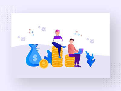 Business Investment app art branding business design icon illustration investment investor laptop money money app ui ux vector