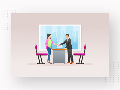 Business Deal Final app art branding business chair deal design desk environment icon money office ui