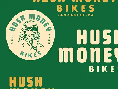 HushMoney ideas 02 bicycling branding design illustration logo