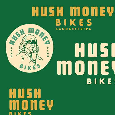 HushMoney ideas 02 bicycling branding design illustration logo