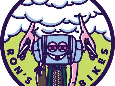 Rons Herb 01 bicycling design illustration logo medicine