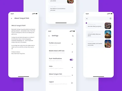 Flatey Social animation app balance clean design designer flat minimal mobile setting ui uikit uiux