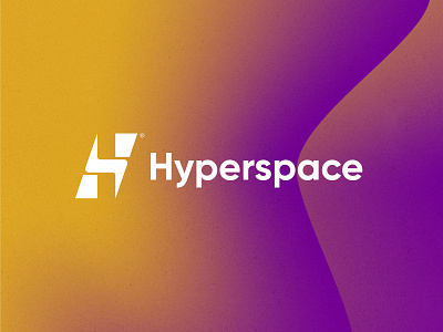 Hyperspace Logo branding design digital gradient graphic design h hyper letterform logo s tech typography vector