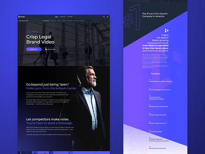 Crisp Video Website Design design homepage interface landing page ui uidesign ux web website ui
