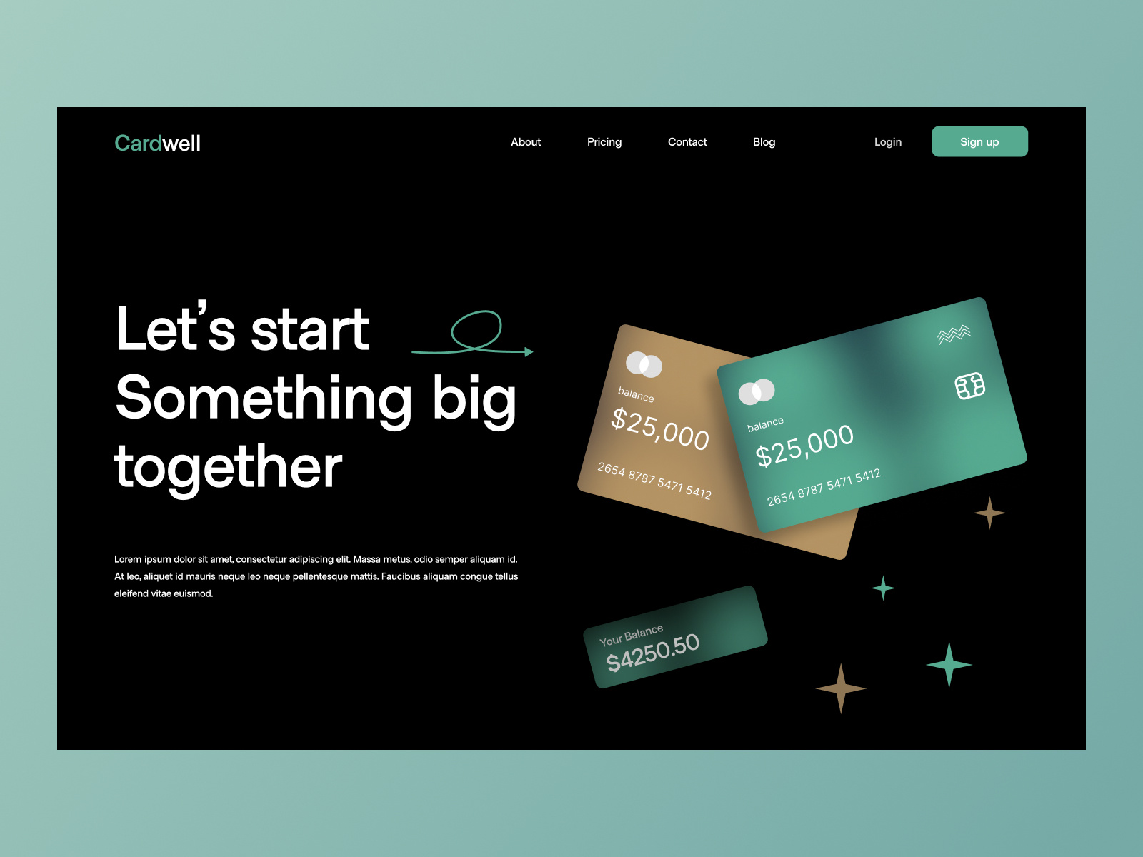 Example of Mobile Banking Landing Page