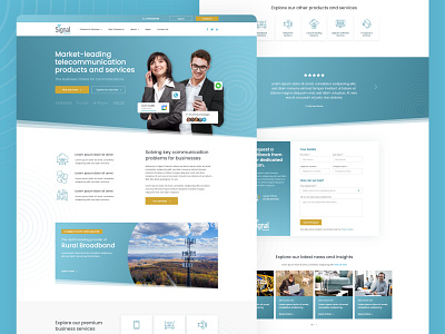 Signal Telecom - Web Design design homepage interface landing page ui web web design website website design