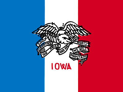 iowa state flag branding design illustration iowa logo state texture usa vector