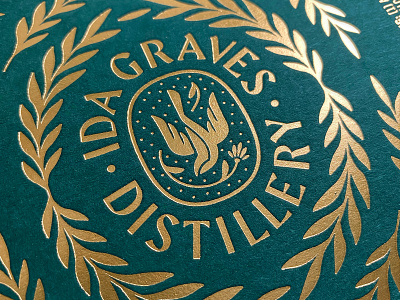 Ida Graves Foil Preview alcohol alcohol branding alcohol packaging branding foil foil stamp gin label packaging spirits whiskey whisky