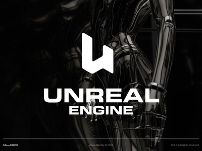 Unreal Engine 3d adobe bold branding creative design dev game gamers graphic design iconic illustration logo logomark logos minimal modern redesign ui vector