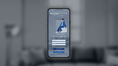 Roommates search App | Sign up Page 001 app brand branding dailyui dailyui 001 design form icon illustration illustrator inspiration logo signin signup signupform simple typography ui ux