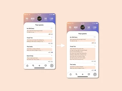 #DailyUI 006 - User Profile app daily 100 challenge daily ui dailyui poems profile user profile