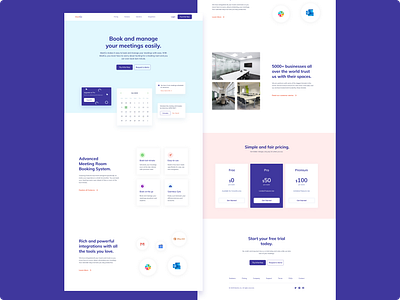 Meeting Room Scheduler - Landing Page meeting app meeting room meetings schedule app scheduler