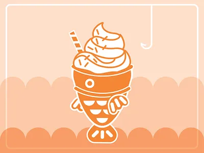 Taiyaki dessert! dessert fish hi kuu illustration inktober kuuhubbard taiyaki vector