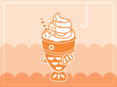 Taiyaki dessert! dessert fish hi kuu illustration inktober kuuhubbard taiyaki vector