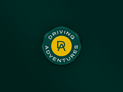Driving Adventures Logo archivo font branding driving adventures gold green logo logo designer logos visual identity