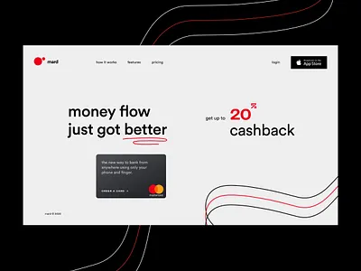 mard: hero screen bank app banking design direction designer digital design e finance finance identity design typogaphy website website design websites