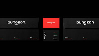 Dungeon Studio® branding console gaming identity logo red studio