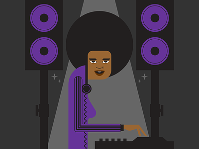 DJ dj illustraion illustration illustration art illustration digital illustrations minimalist music seattle women