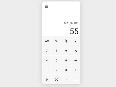 Calculator calculator dailyui dailyui 004 minimal uiux