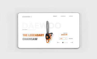 DAEWOO Chainsaw Web ui uiux webdesign