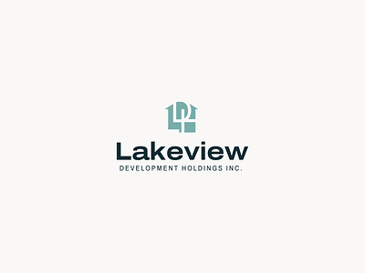 Lakeview Development Holdings Inc. Logos branding development logo house logo lakeview lakeview development ldh logo logo designer logos