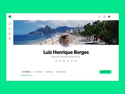 LMS Faculdade Descomplica - User Profile brazil college curriculum descomplica design education learning platform product design profile prototype ui user profile ux