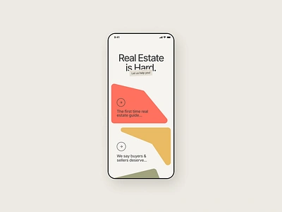 Guide App - Real Estate app colors ios real estate tan ui