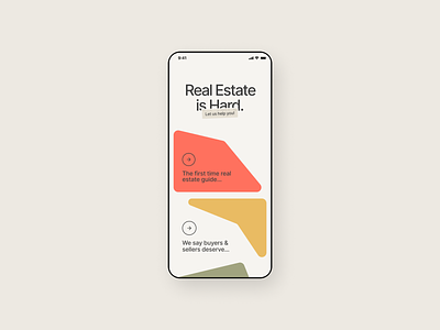 Guide App - Real Estate app colors ios real estate tan ui