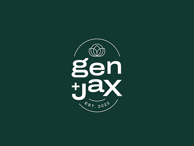 Gen + Jax Logos branding emblem logo emerald identity design logo design logo designer logo family logo series silver