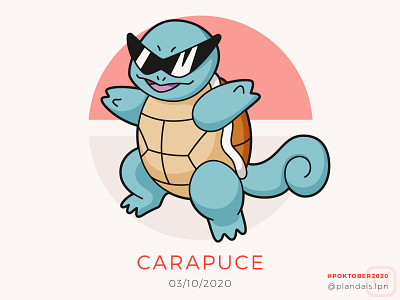 Carapuce - Poktober 2020 carapuce draw drawing illustration illustrator october pokemon pokemon art poktober poktober2020 portrait squirtle vector