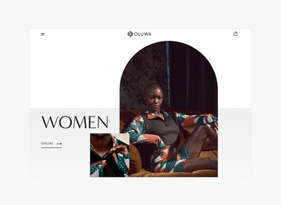 Oluwa Ecommerce Web Design african ankara arch athleisure clothing brand contemporary fashion graphic design modern ui ux web design