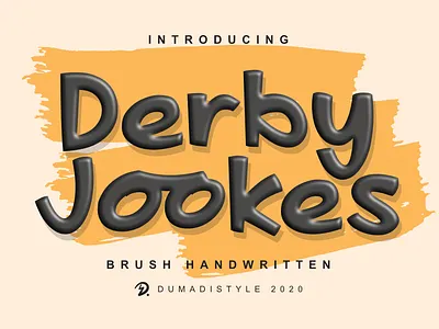 Derby Jookes bold branding brush covid19 font handmade newfont typography
