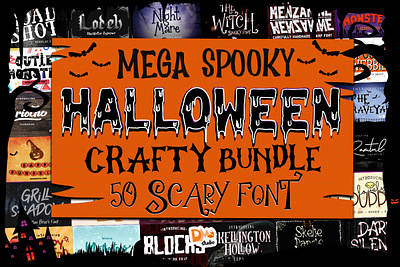 Mega Spooky Halloween Crafty Bundle font font2020 halloween