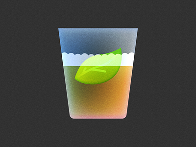 Kass D Atay! art atay brand branding glass gradient grain green icon illustration illustrations juice kass leaf logo maroc morocco noise tea texture