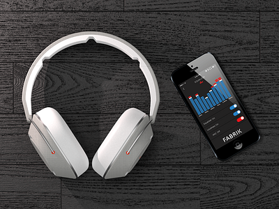 FABRIK headphones concept design 3d modelling concept design rendering ui ux vbl