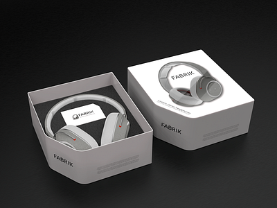 FABRIK headphones concept PKG 3d modelling 3d rendering graphic design motion graphics packaging design vbl