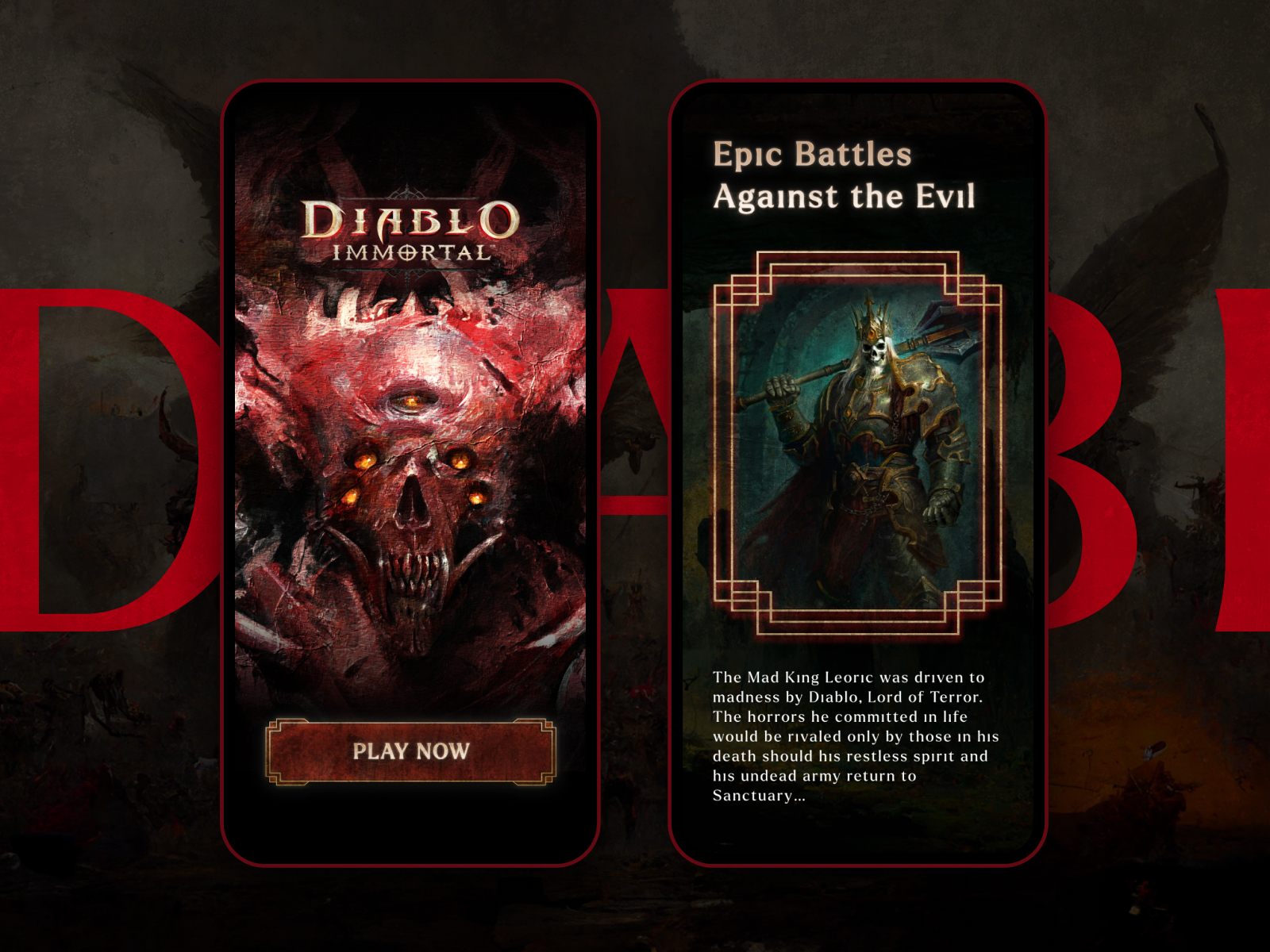 Diablo Immortal - Landing page concept