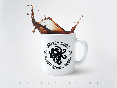 W A K E U P + G R I N D brand brand identity branding coffee graphic design identity international coffee day logo logo designer vector