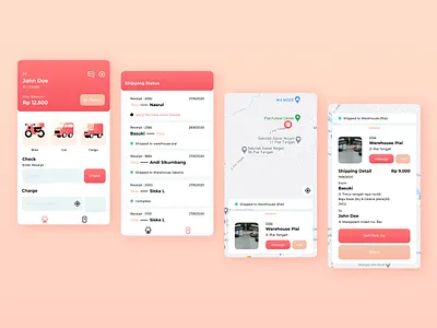 logistics n expeditions UI branding design digital flat icon illustration minimal ui ux vector
