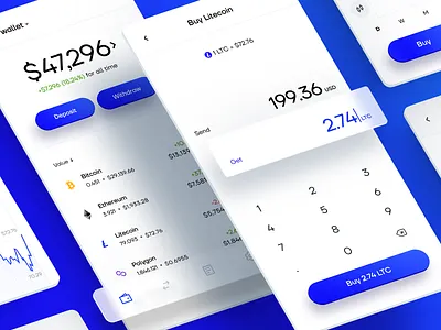 Crypto Trading App Concept app app design app ui bitcoin concept crypto crypto app crypto wallet cryptocurrency design ethereum financial app interface light theme mobile mobile app mobile ui ui visual design user interface ux