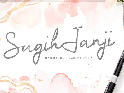 Sugih Janji - Handbrush Script Font bold brush calligraphy handbrush handdrawn handlettered handlettering handwritting logotype luxury multilingual script stylish textured typography