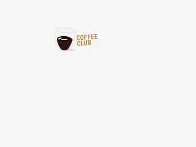 Coffee Club logo coffee design illustration logo minimal