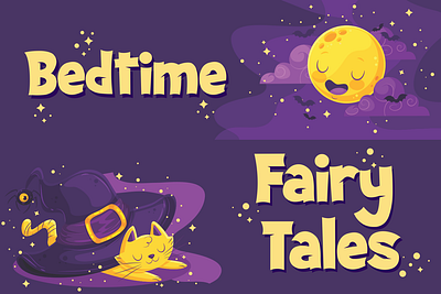 Bedtime Fairy Tales (Scary Dream Font ) branding charracter design display fancy font font font awesome font design funny halloween halloween party logo logotype typography vector