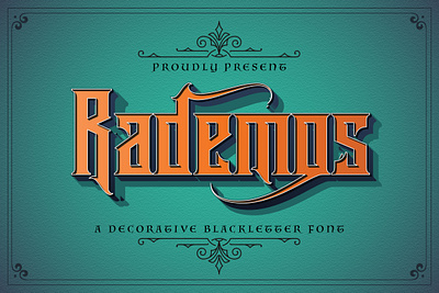 Rademos - Blackletter Font blackletter brush calligraphy decorative display fraktur gothic graffiti handdrawn handlettering lettering medieval tattoo