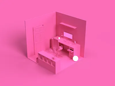 WIP: 3D Office 3d cgi design illustration render