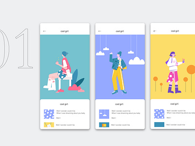You are cool girl ai flat design flat illustration girl illustraion