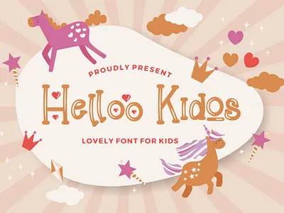 Helloo Kidos - Playful Display Font beautiful calligraphy children cute decorative fun handlettering handwritten kids kindergarten multilingual playful preschool quirky