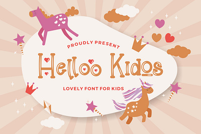 Helloo Kidos - Playful Display Font beautiful calligraphy children cute decorative fun handlettering handwritten kids kindergarten multilingual playful preschool quirky